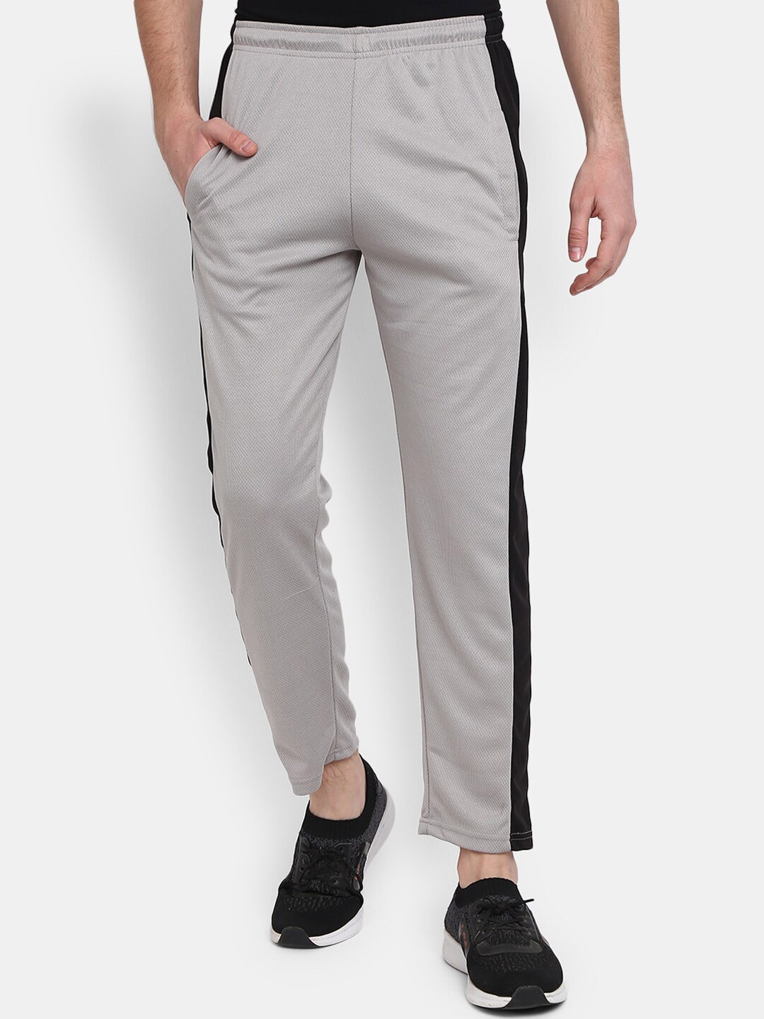 

V-Mart Men Mid-Rise Track Pants, Grey