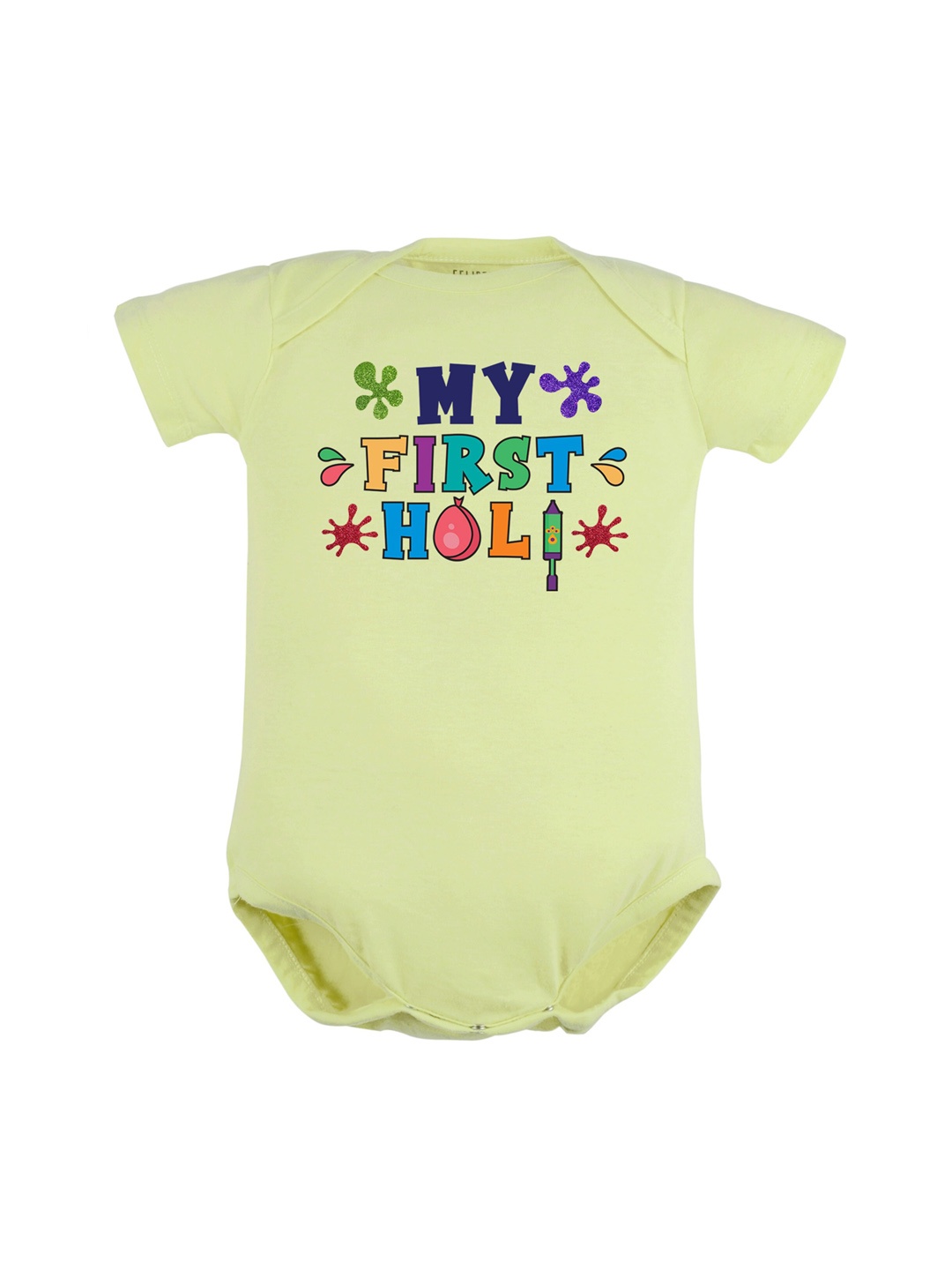 

FFLIRTYGO Kids Printed Pure Cotton Romper, Green