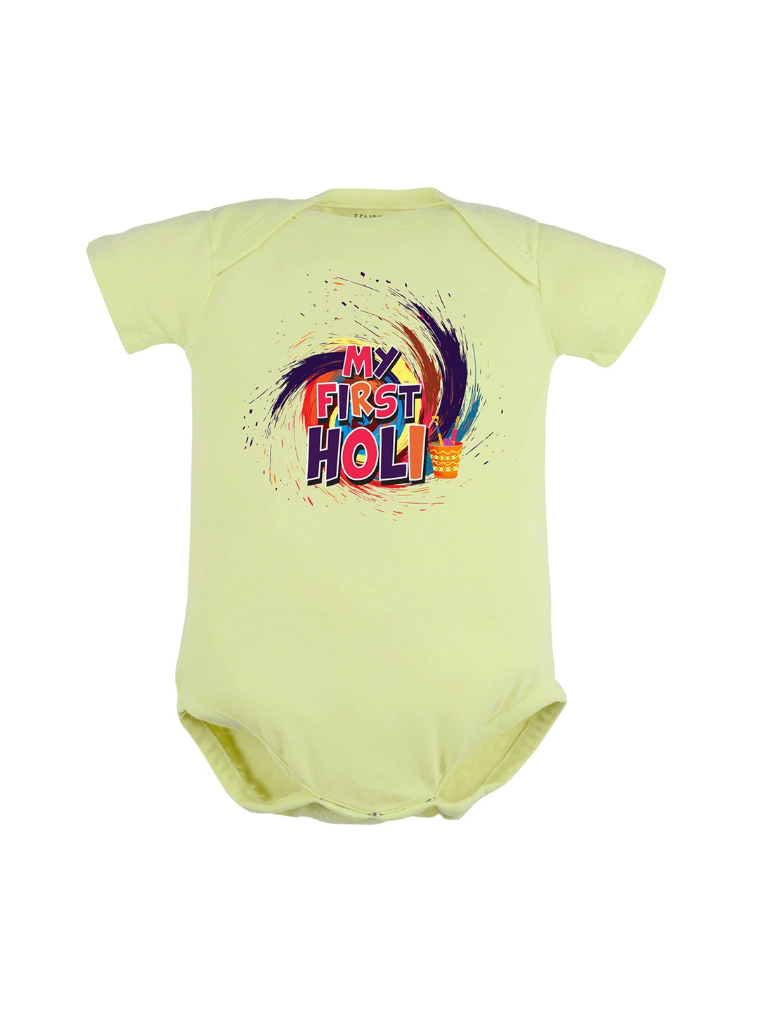 

FFLIRTYGO Infants Kids Printed Pure Cotton Romper, Green
