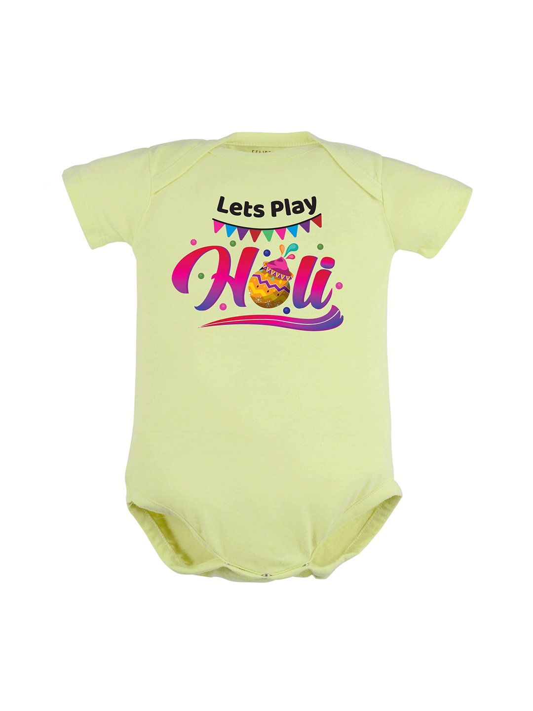 

FFLIRTYGO Infant Kids Printed Pure Cotton Bodysuit, Lime green