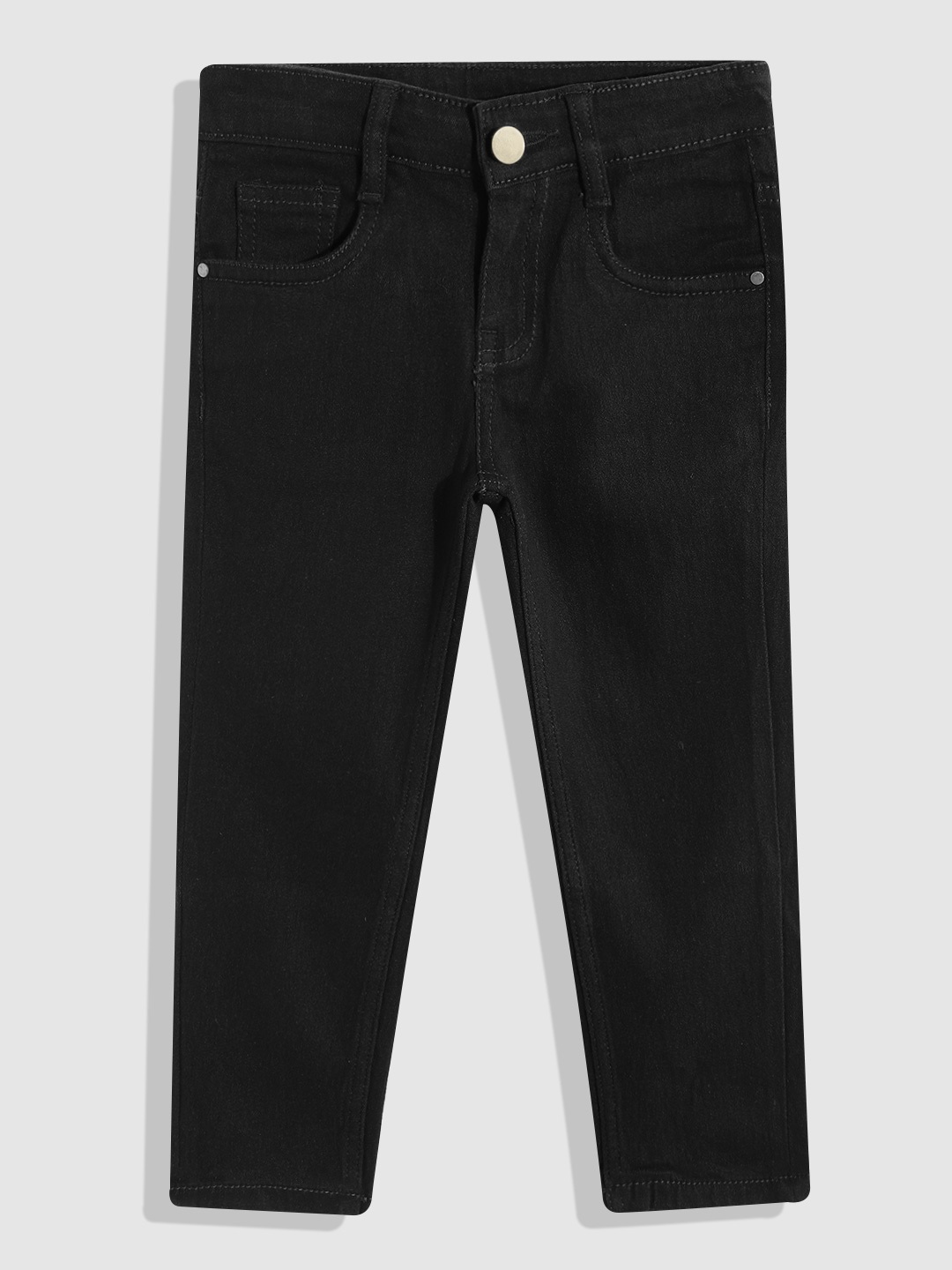 

YK Boys Regular Fit Stretchable Jeans, Black