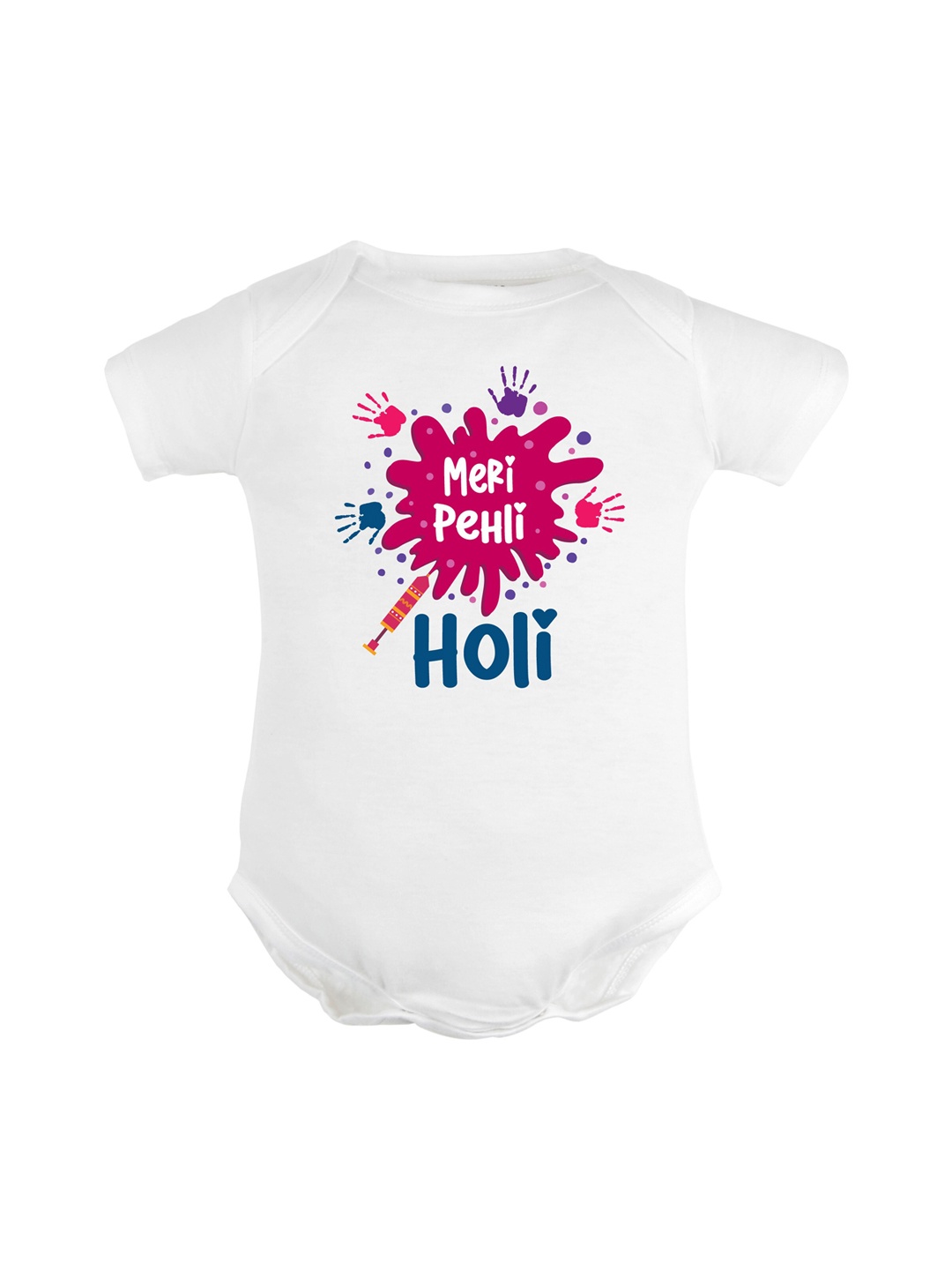 

FFLIRTYGO Infants Kids Printed Cotton Bodysuit, White