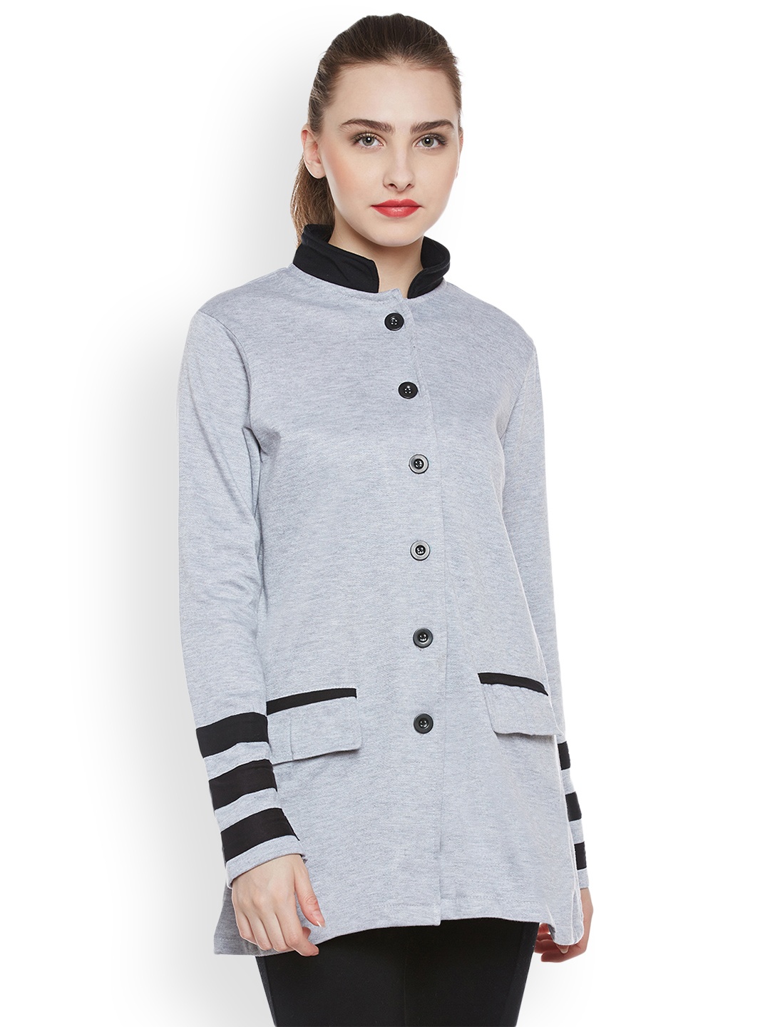 

Belle Fille Women Grey Melange Coat