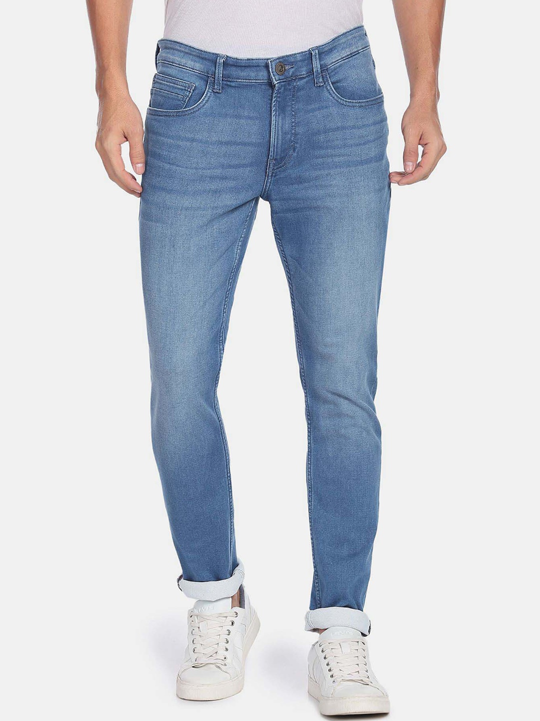 

Arrow Sport Men Slim Fit Light Fade Cotton Jeans, Blue