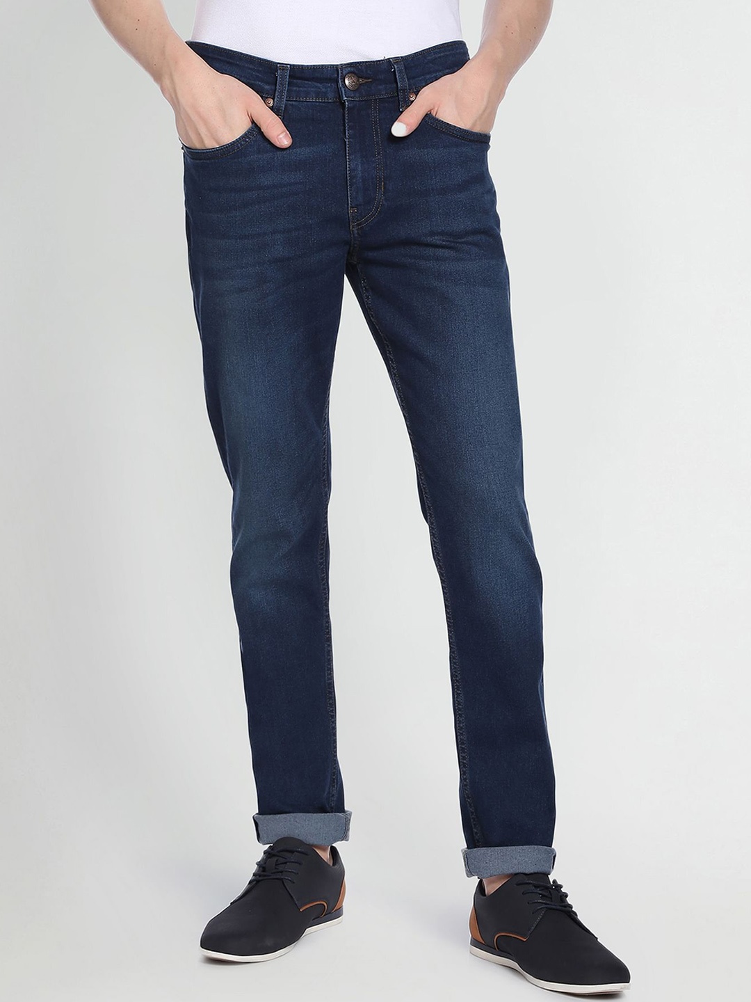 

U.S. Polo Assn. Denim Co. Men Mid Rise Slim Fit Light Fade Jeans, Blue