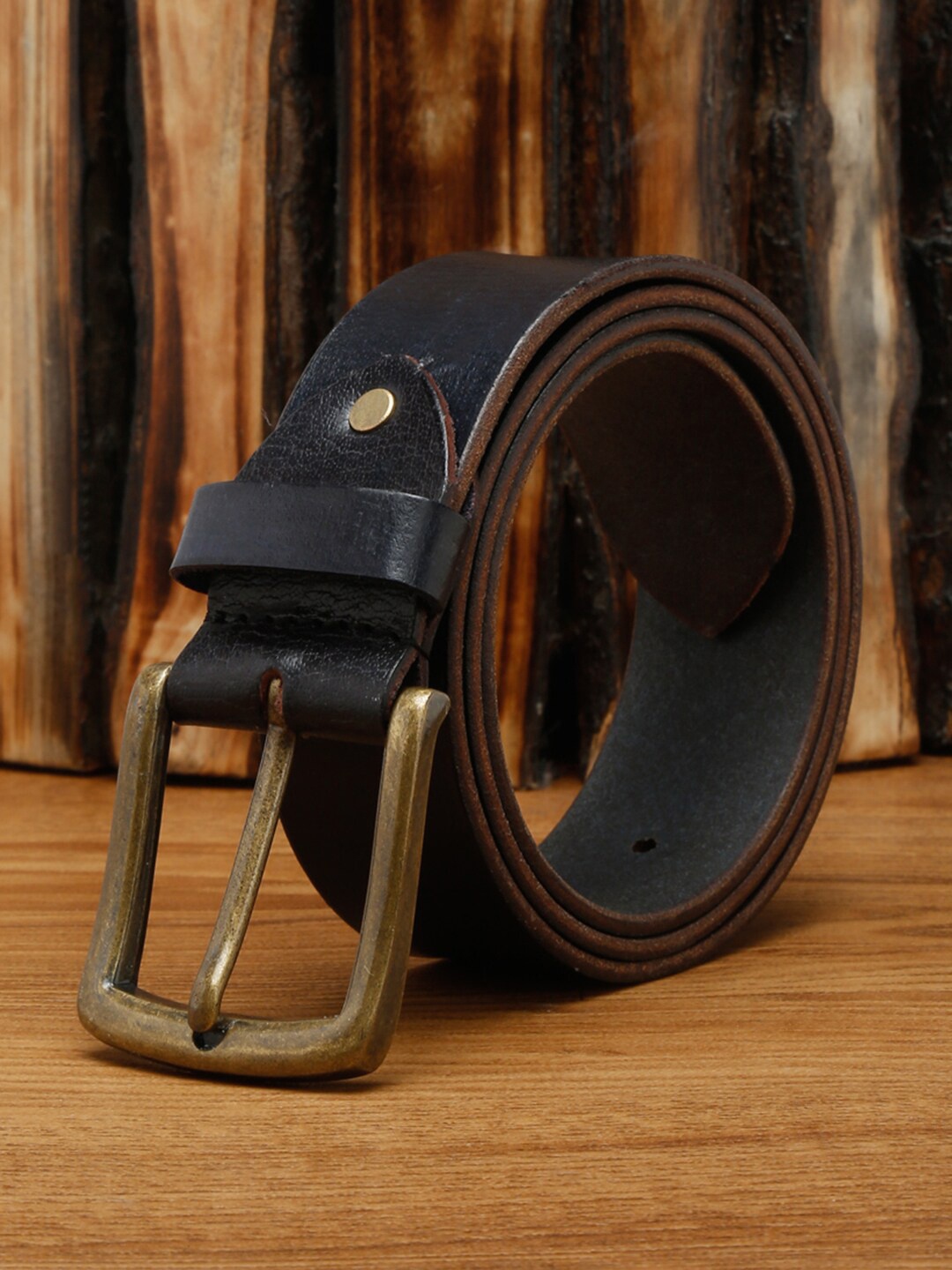 

LOUIS STITCH Men Premium Leather Casual Belt, Navy blue