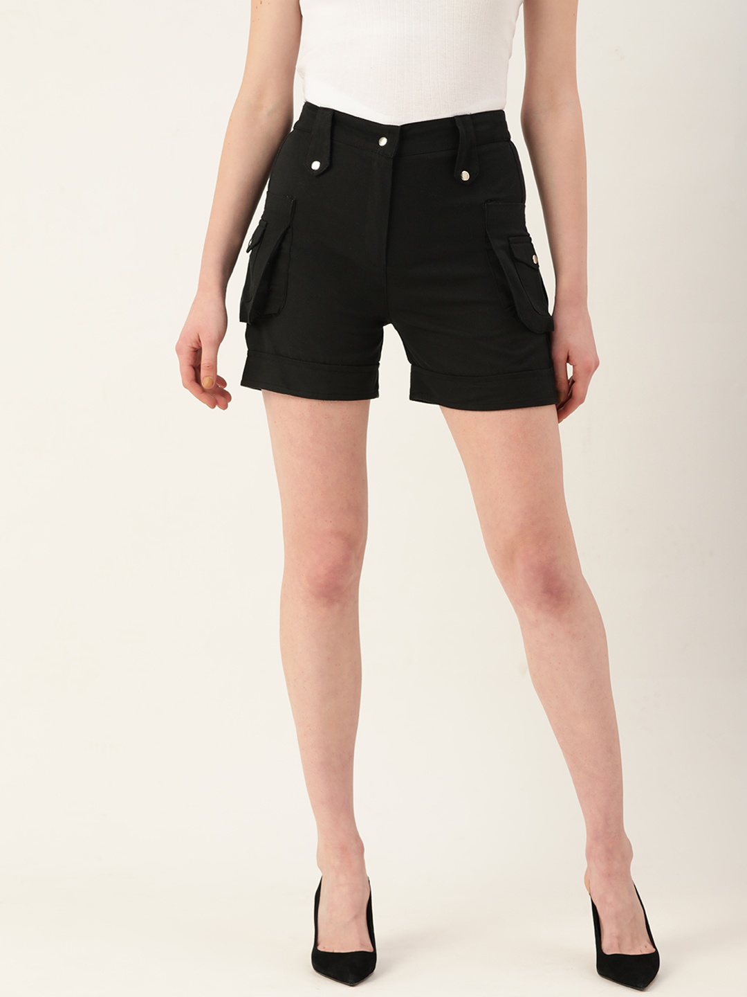 

Alsace Lorraine Paris Solid Shorts, Black