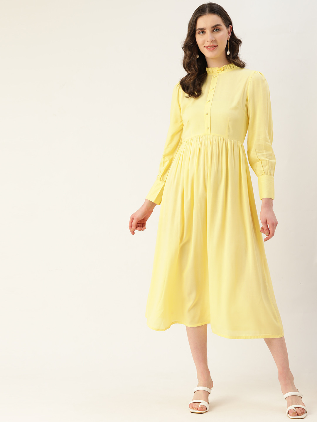 

Alsace Lorraine Paris Pleated Midi Dress, Lime green