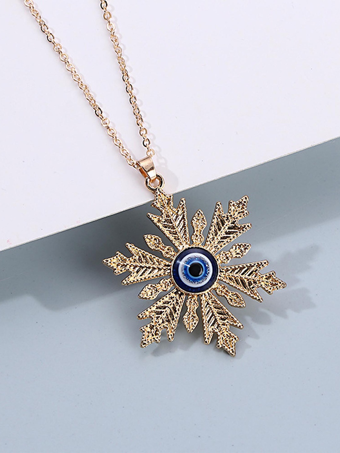 

Pinapes Women Gold-Plated Evil Eye Necklace, Blue