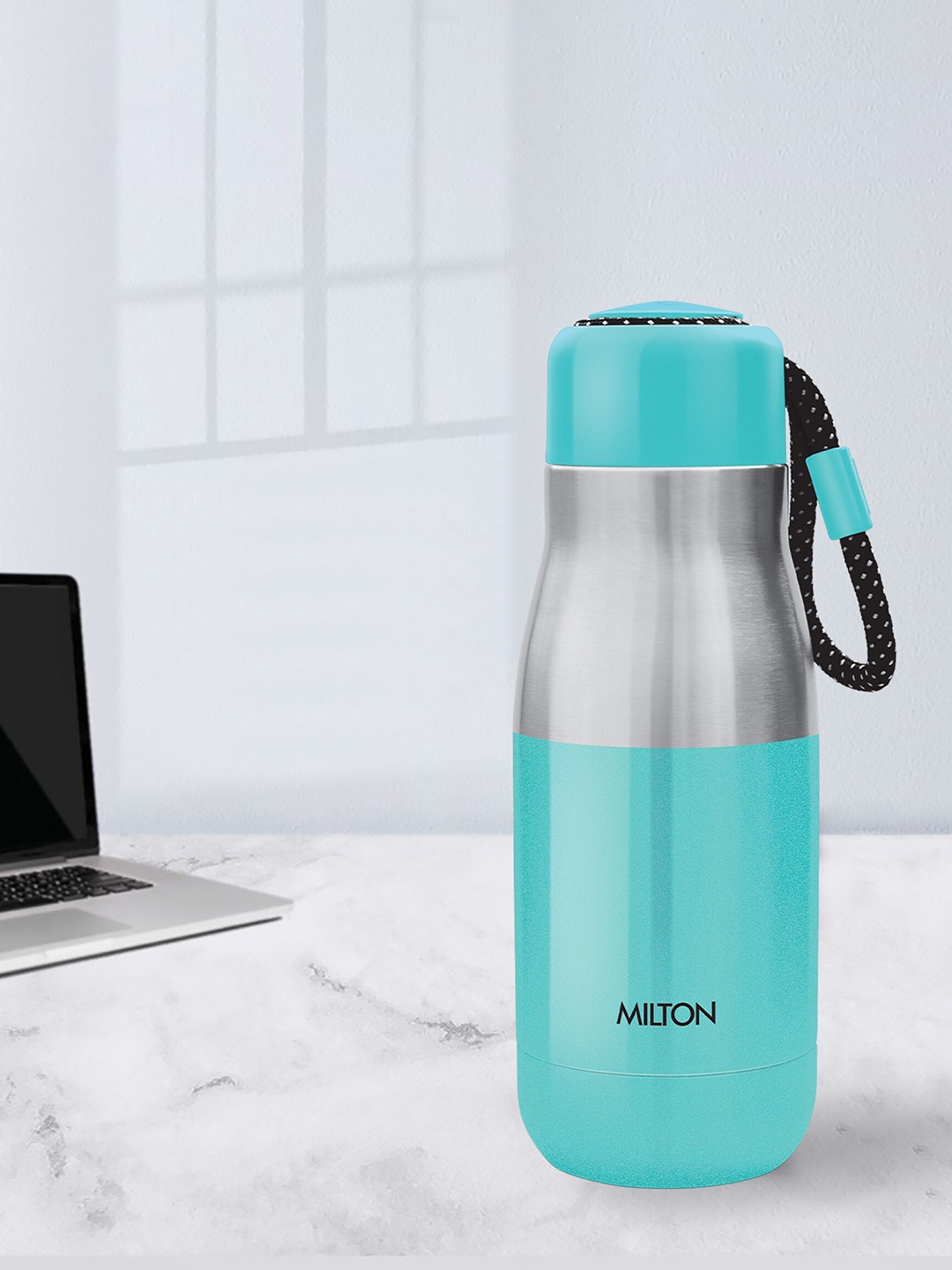 

Milton Eminent 400 Aqua Green Thermosteel Hot & Cold Water Bottle 369 ml