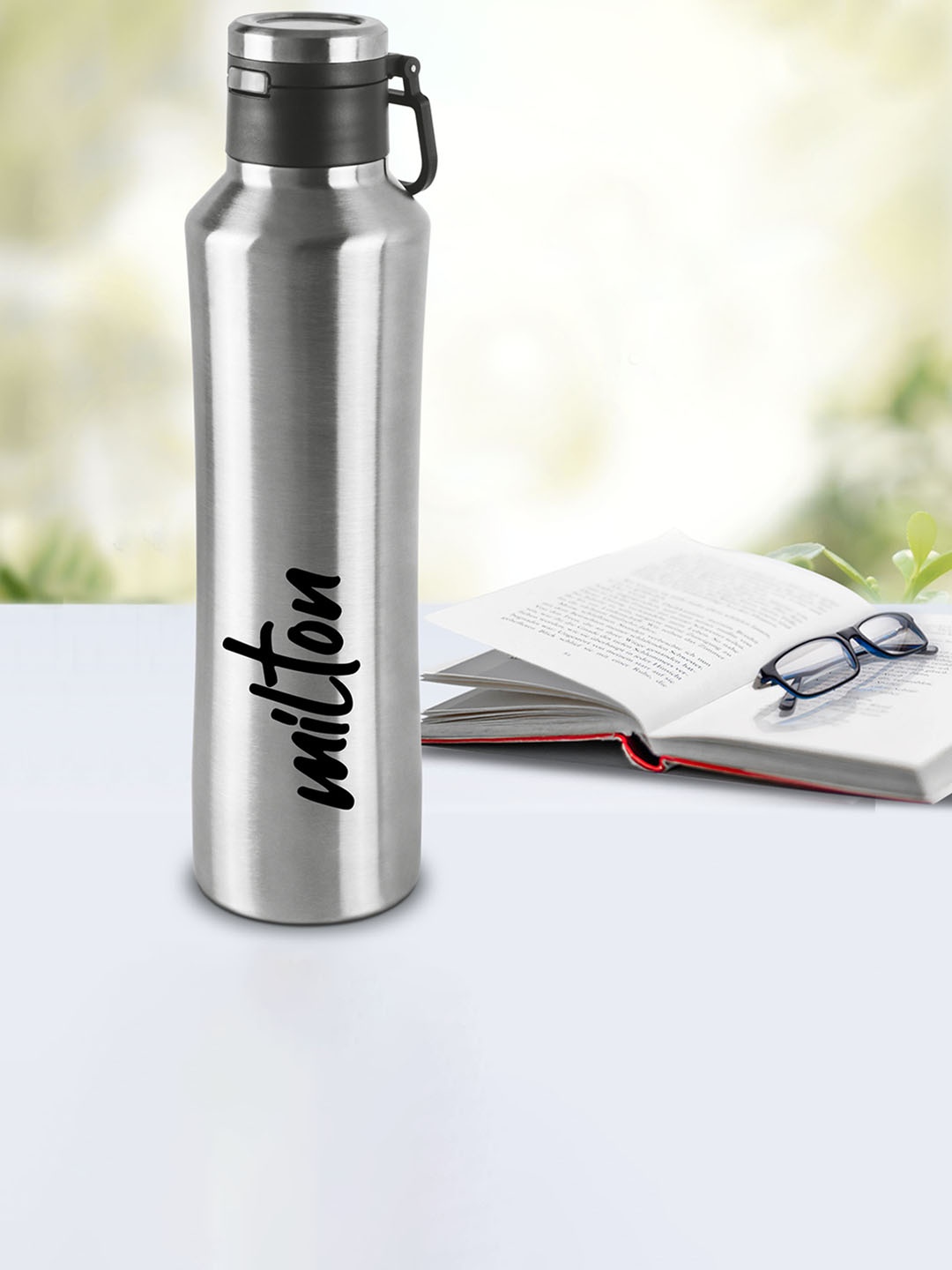Milton Gulp 900 Thermosteel 24 Hours Hot or Cold Water Bottle 770 ml, Steel