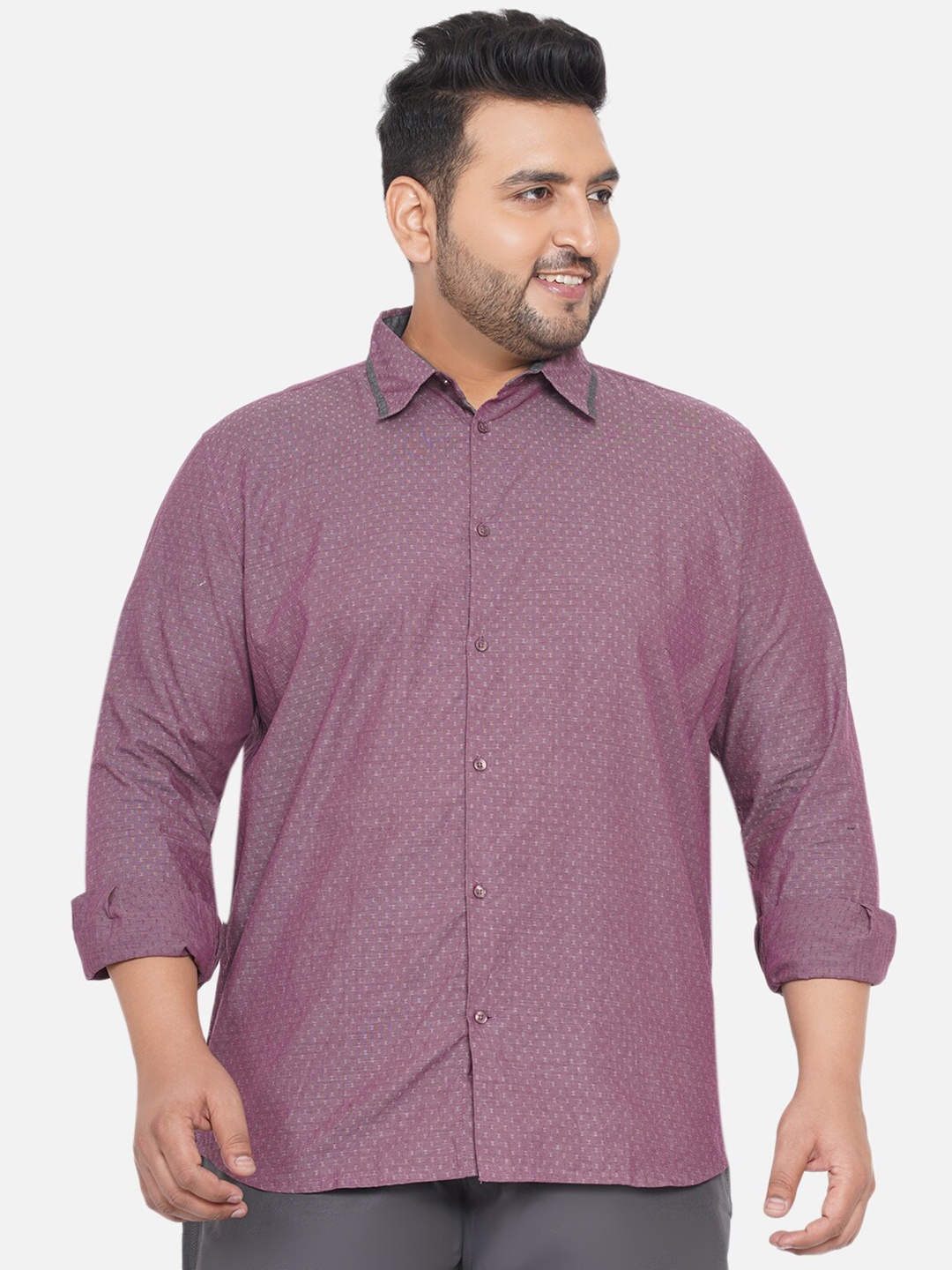 

Santonio Men Plus Size Classic Casual Pure Cotton Shirt, Maroon