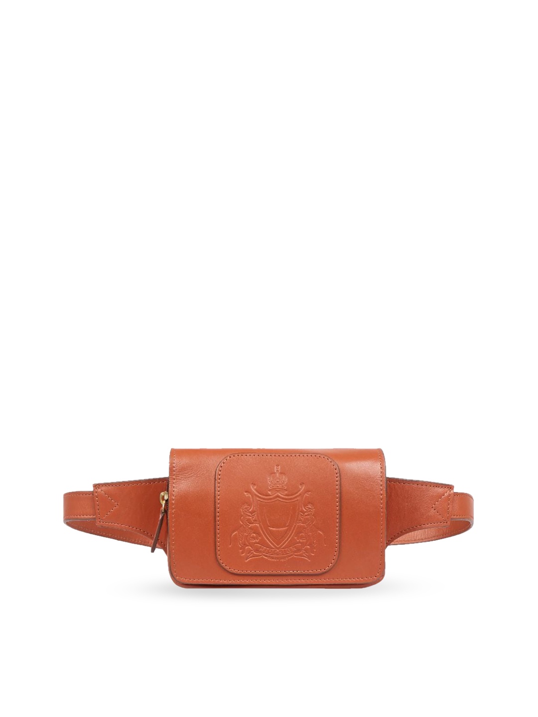 

Hidesign Women Textured Leather Waist Pouch, Tan