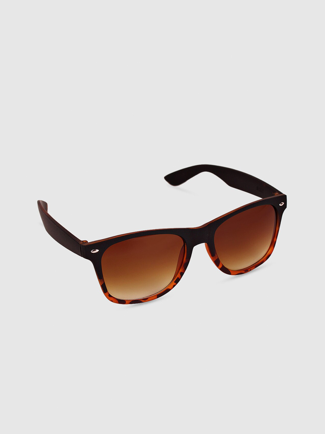 

FUZOKU Wayfarer Sunglasses Full Rim with UV Protected Lens FZSG011, Brown