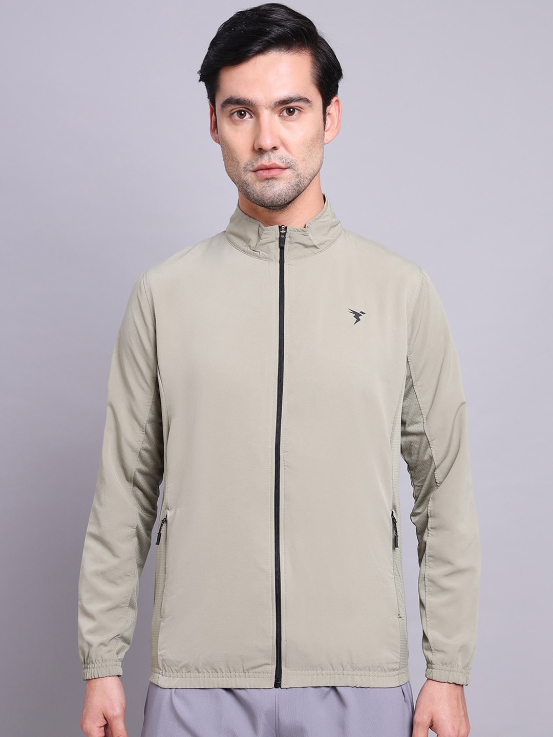 

Technosport Men Lightweight Antimicrobial Sports Jacket, Taupe