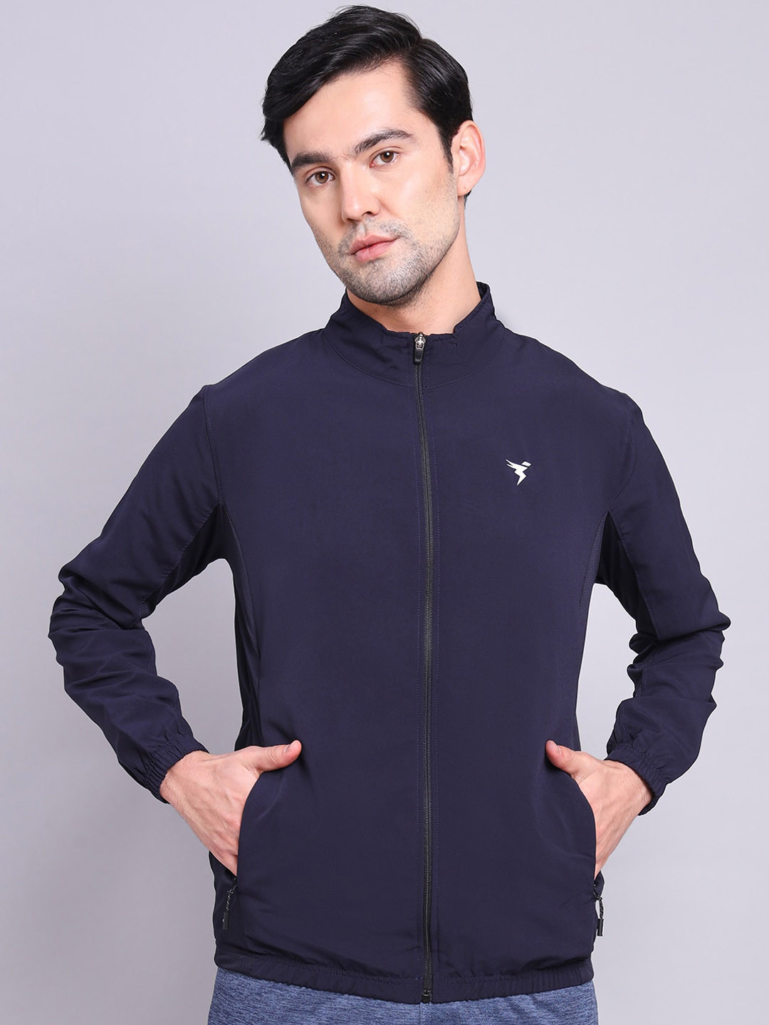 

Technosport Men Lightweight Antimicrobial Sporty Jacket, Navy blue