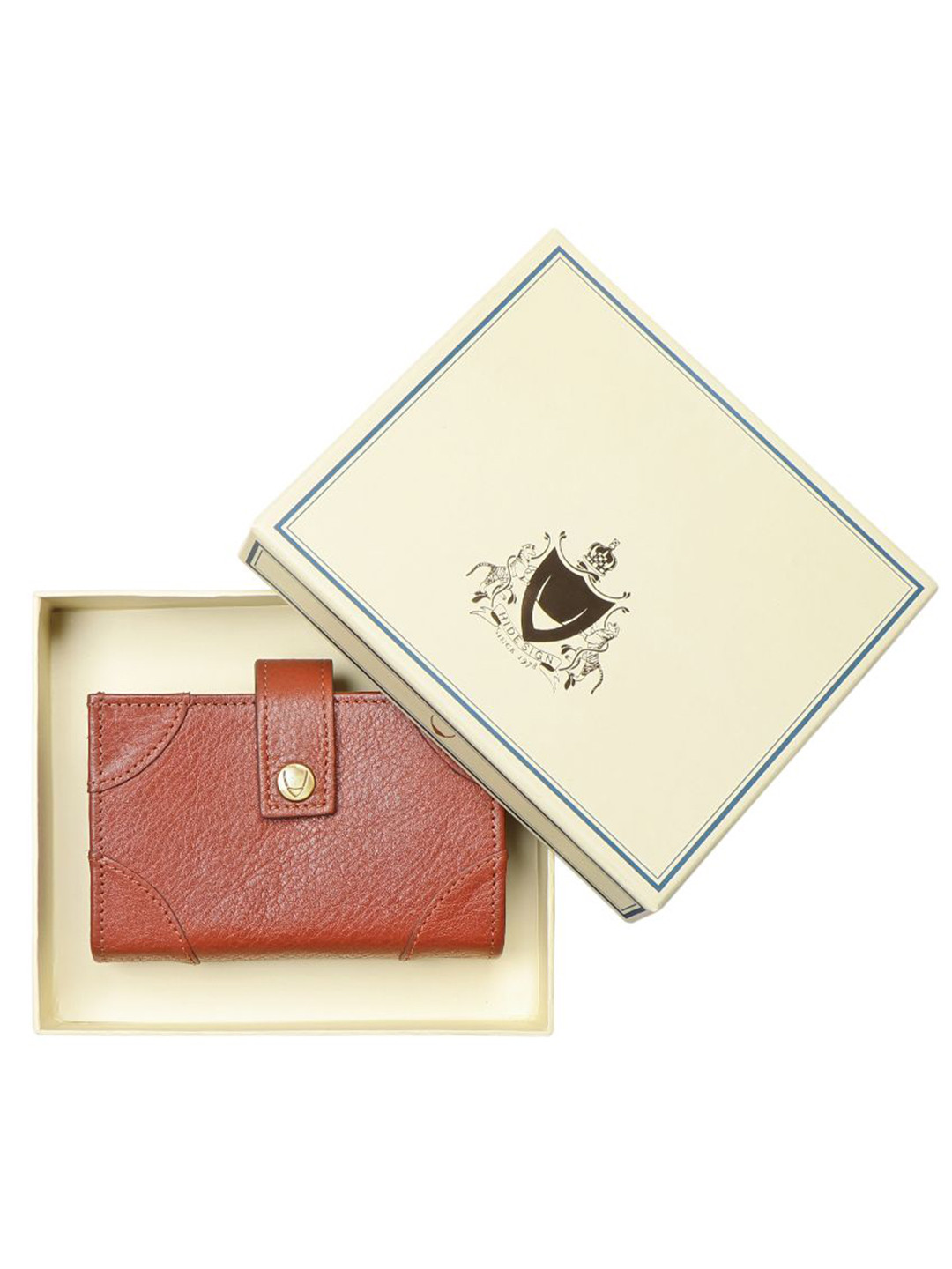 

Hidesign Men Leather Two Fold Wallet, Tan