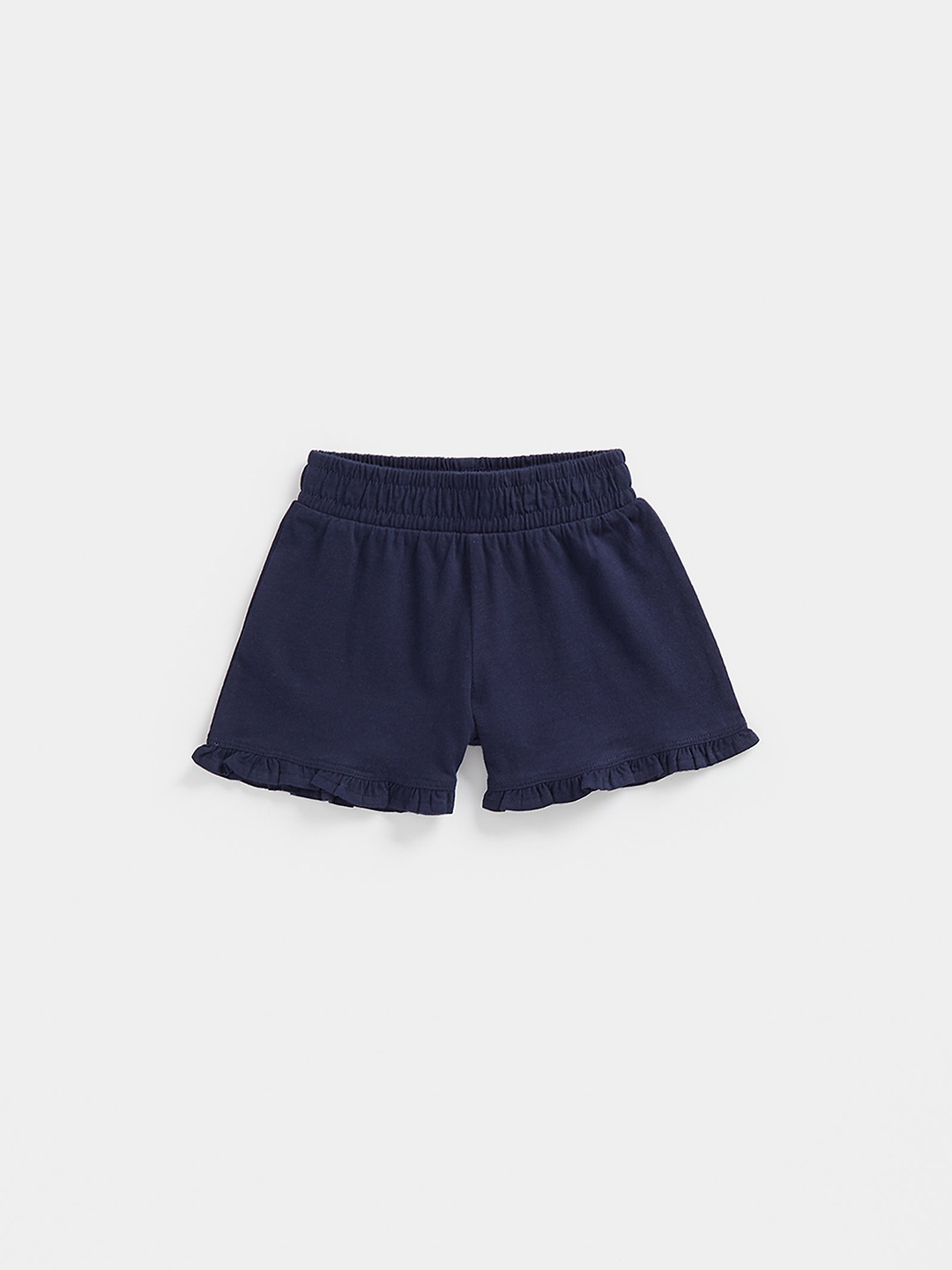 

mothercare Girls Solid Pure Cotton Shorts, Navy blue
