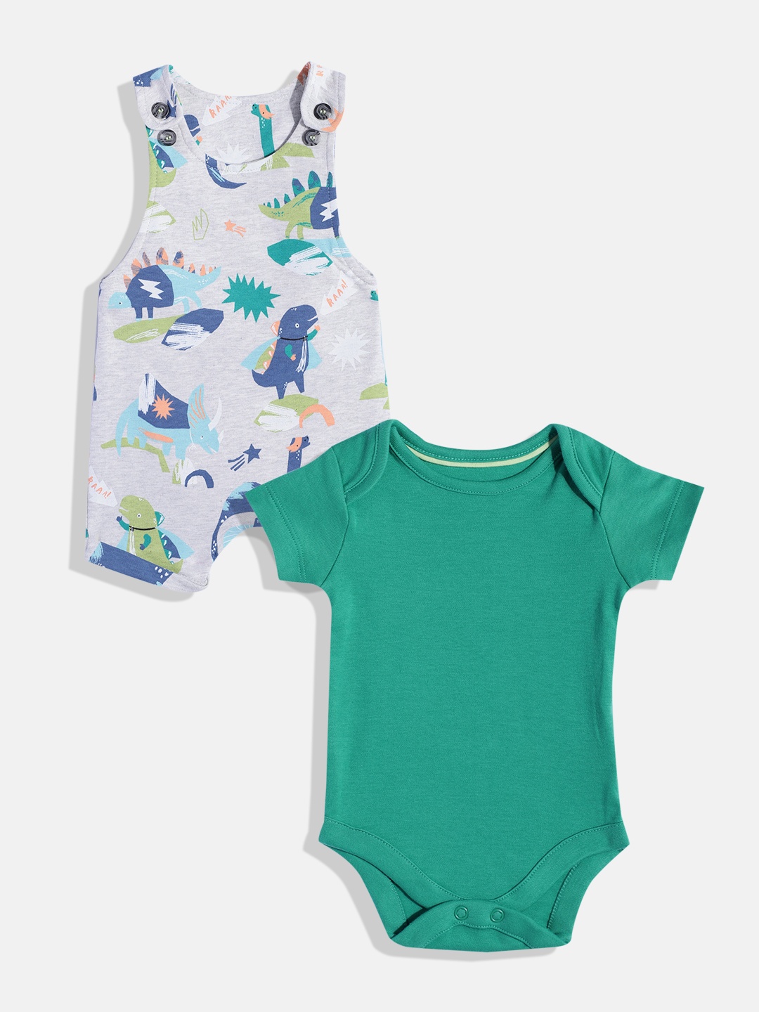 

mothercare Infant Boys Pack of Rompers & Bodysuit, Green