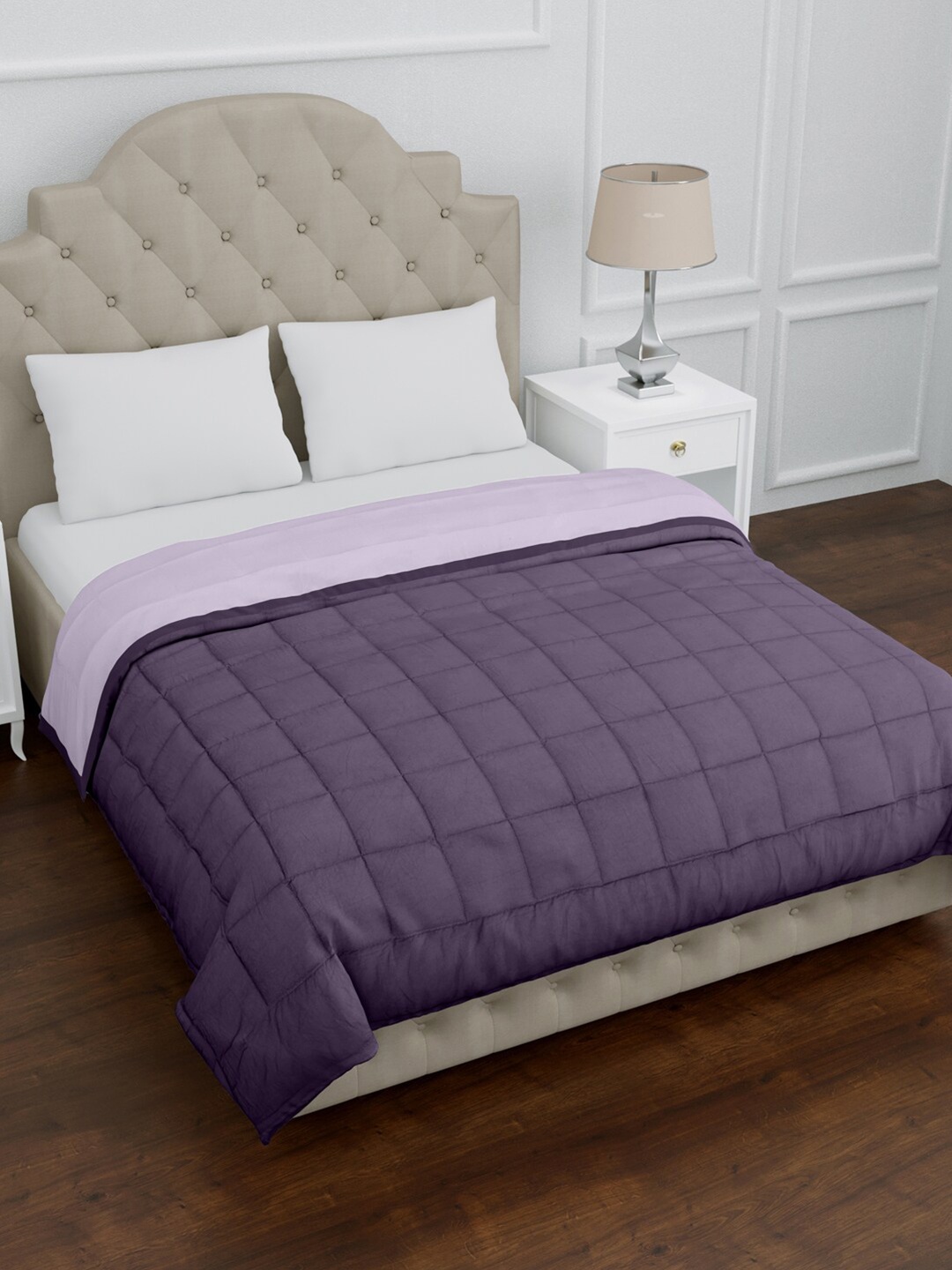 

EverHOME Purple Microfiber AC Room 150 GSM Double Bed Dohar