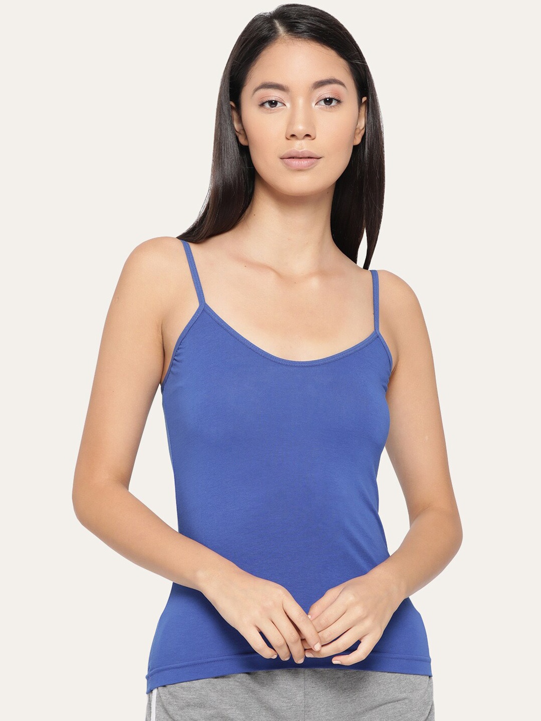 

Lady Lyka Women Cotton Camisoles, Blue