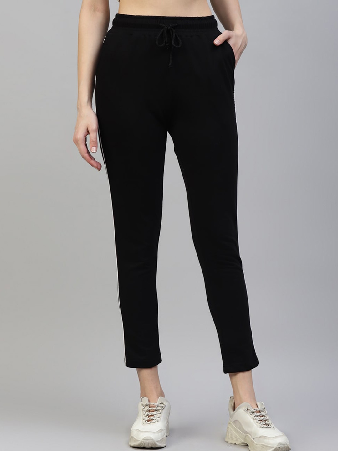 

Laabha Women Cotton Track Pants, Black