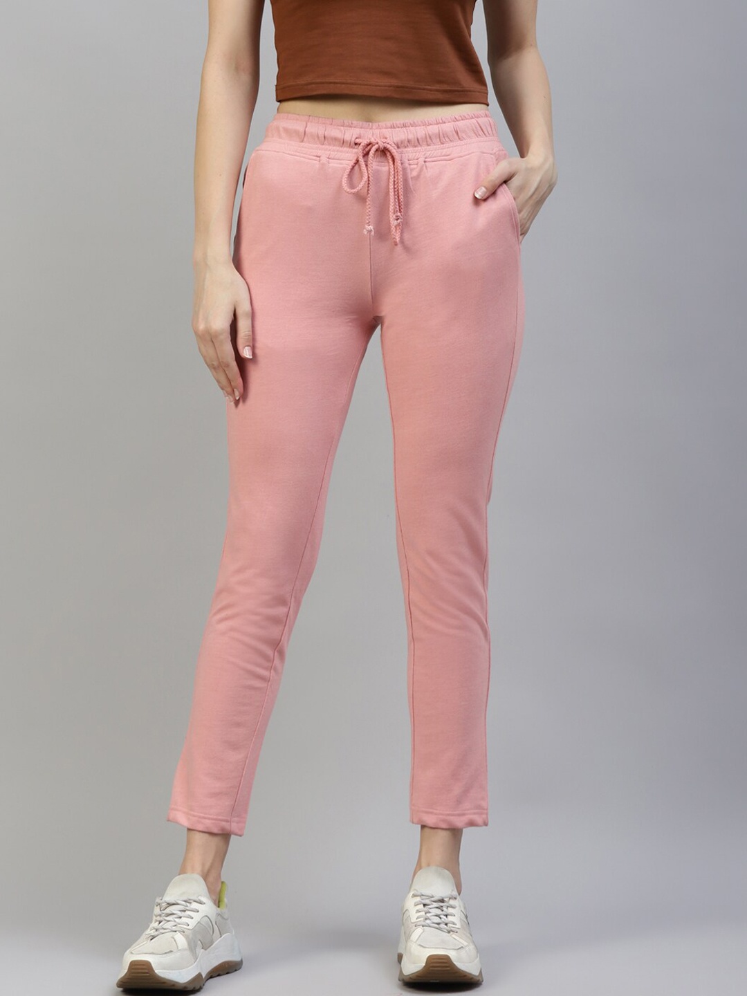 

Laabha Women Cotton Track Pants, Pink