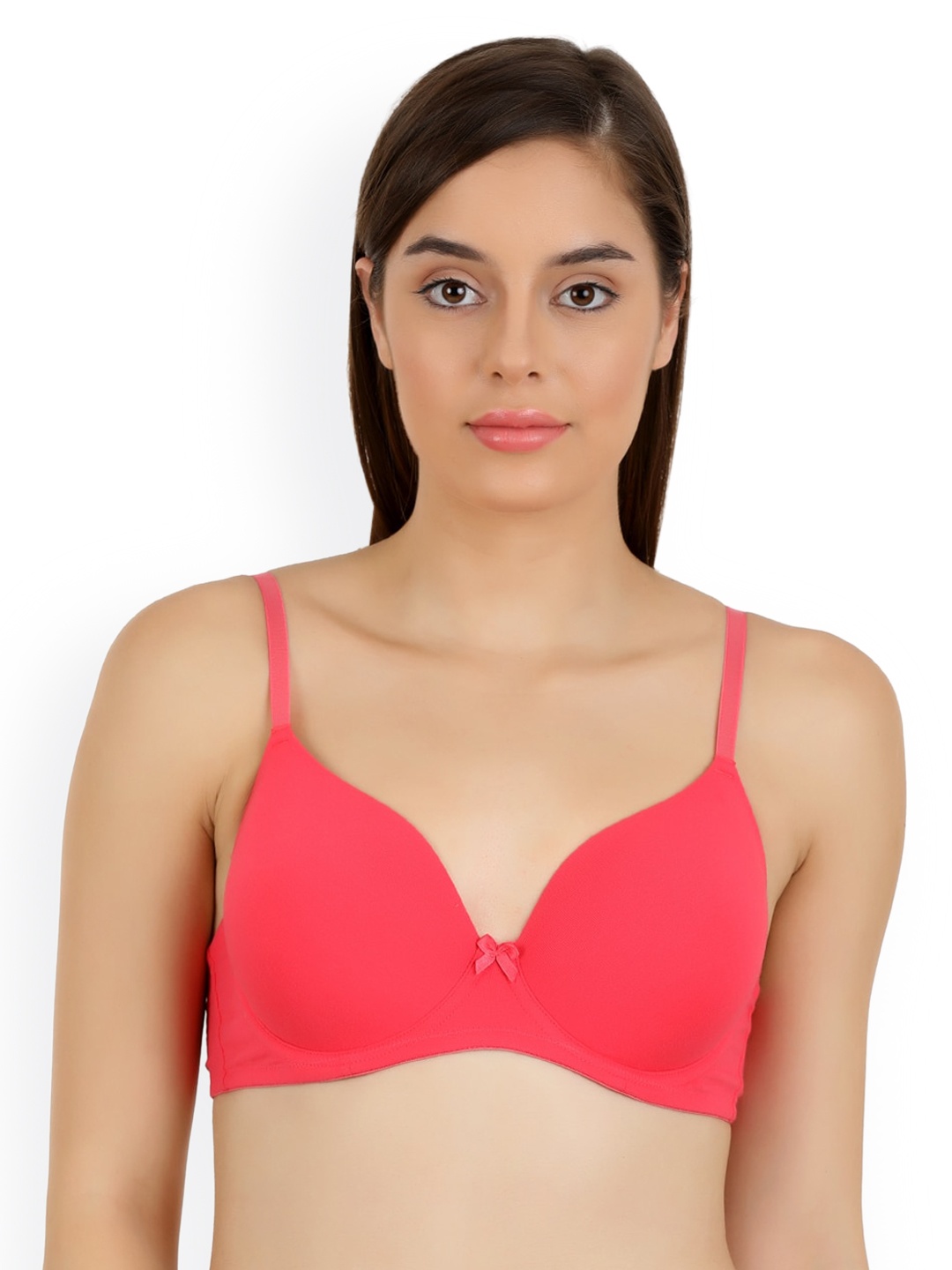 

Zivame Pink Solid Underwired Lightly Padded T-shirt Bra