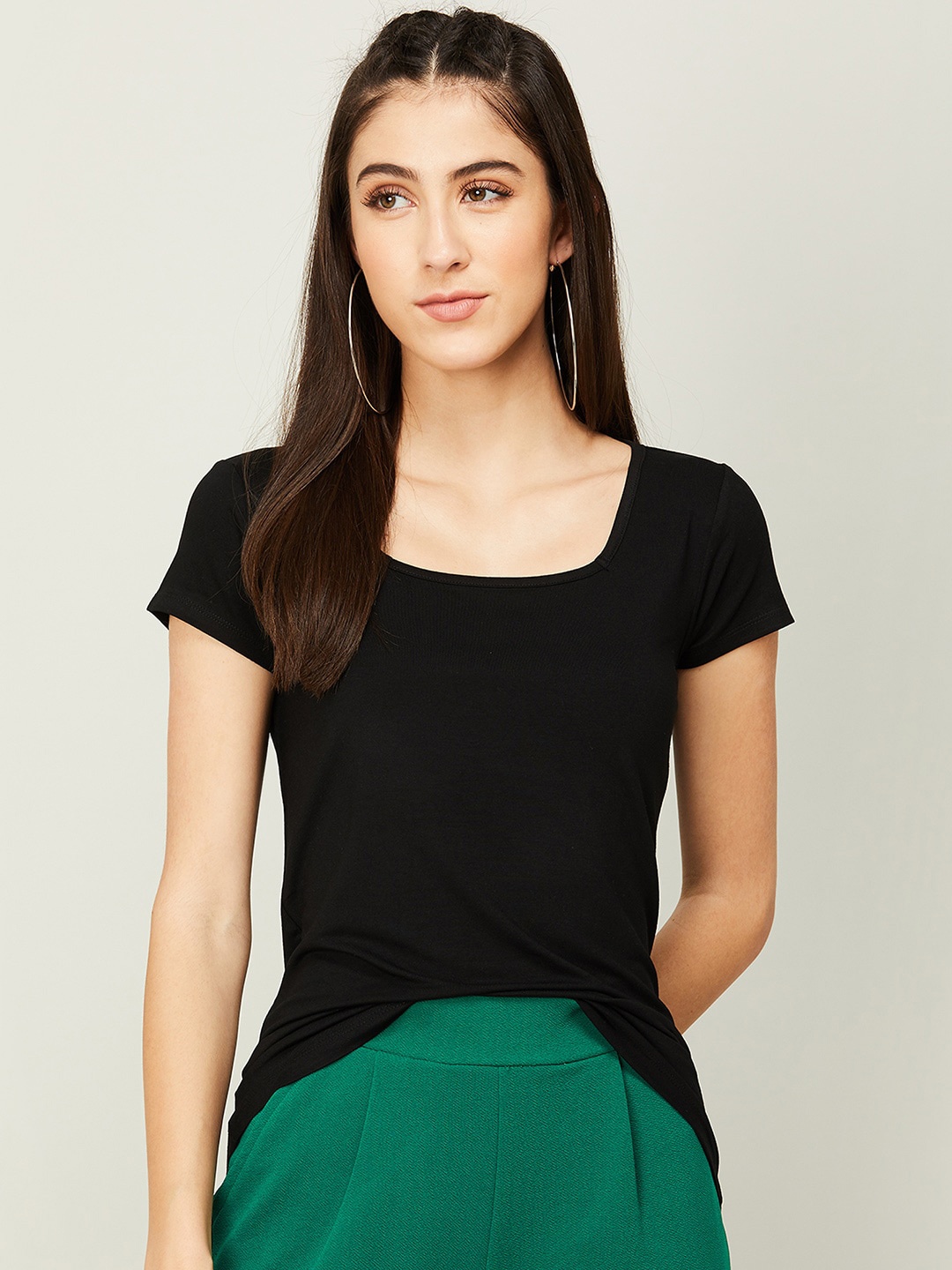 

CODE by Lifestyle Women Round Neck T-shirt, Black