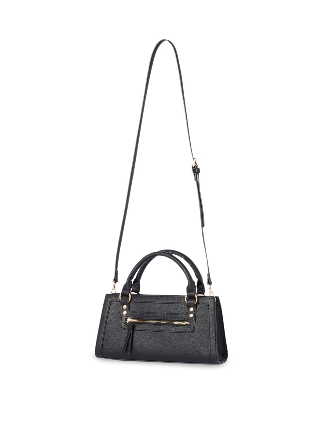 

Forever New Structured Handheld Bag With Tassels, Black
