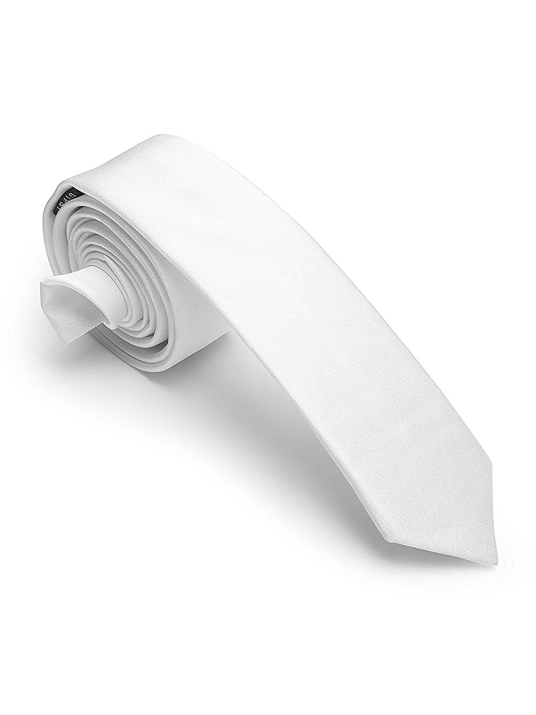 

Kastner Men Satin Skinny Tie, White