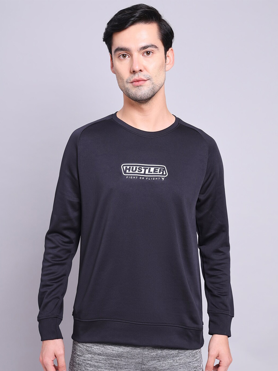 

Technosport Men Printed Round Neck Antimicrobial Active Rapid Dry sweatshirt, Black