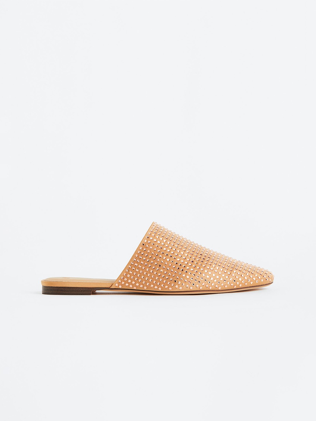 

H&M Women Rhinestone-Embellished Mules, Beige
