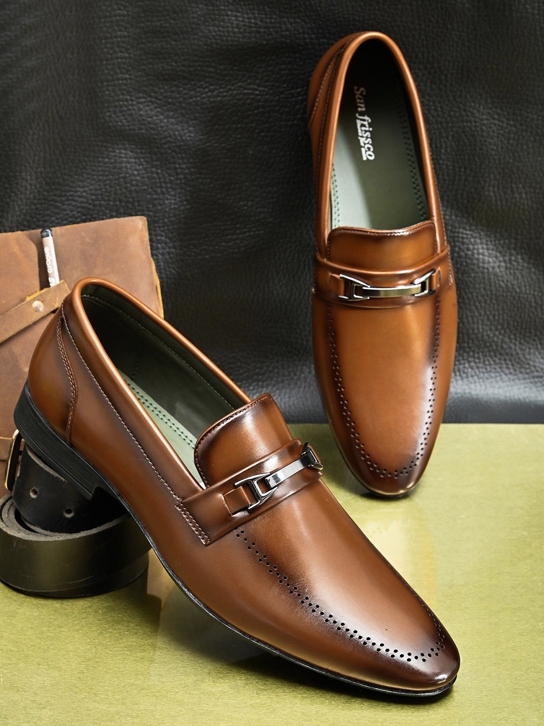 

San Frissco Men Comfort-Fit Formal Loafers, Tan