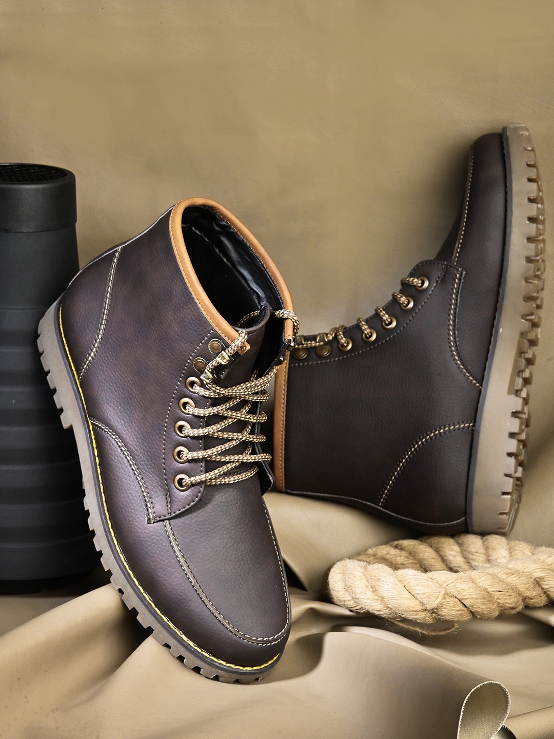 

San Frissco Men Lace-up Regular Boots, Brown