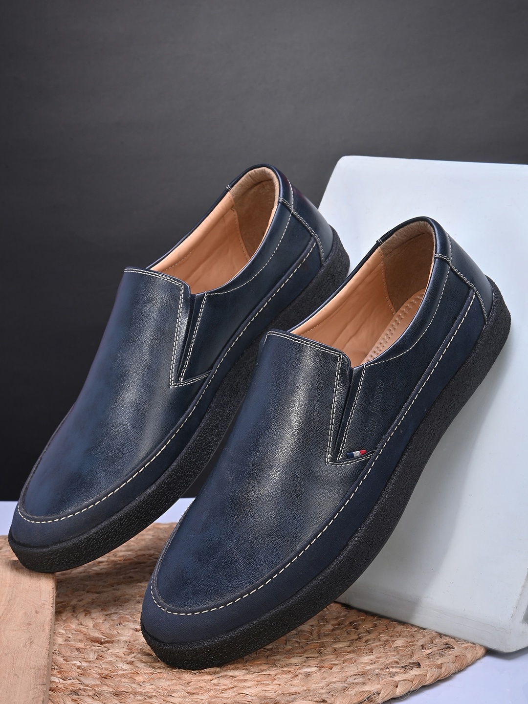 

San Frissco Men Lightweight Slip-On Sneakers, Blue