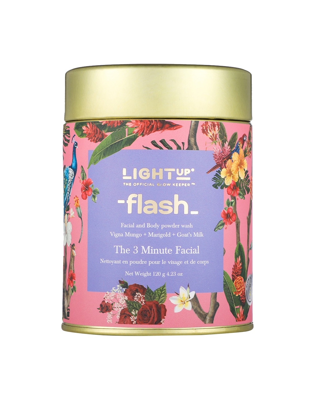 

LIGHT UP Flash Facial & Body Powder Wash 120 g, Pink