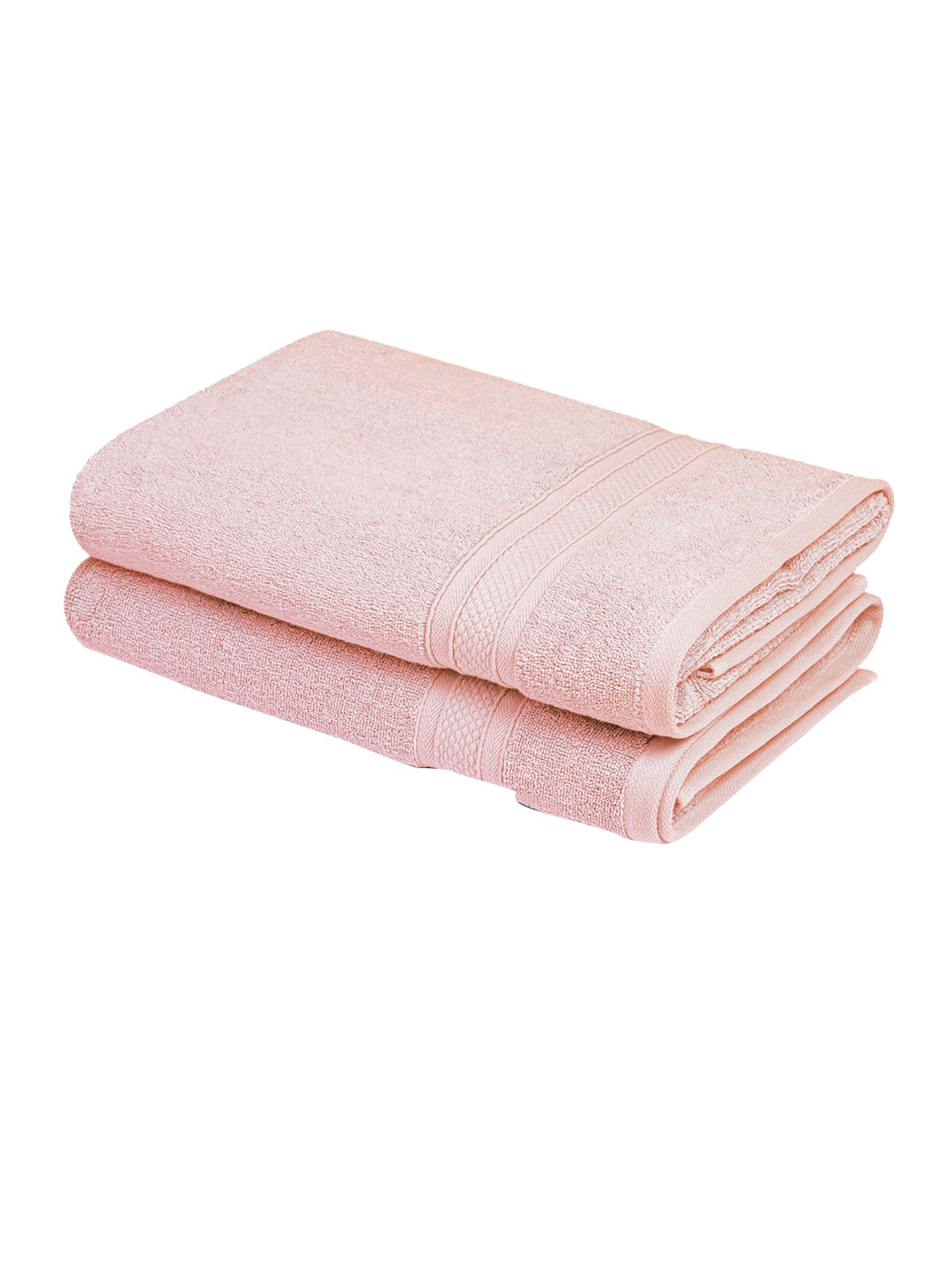 

HOMEMONDE Pink 2 Pieces 500 GSM Pure Cotton Bath Towels