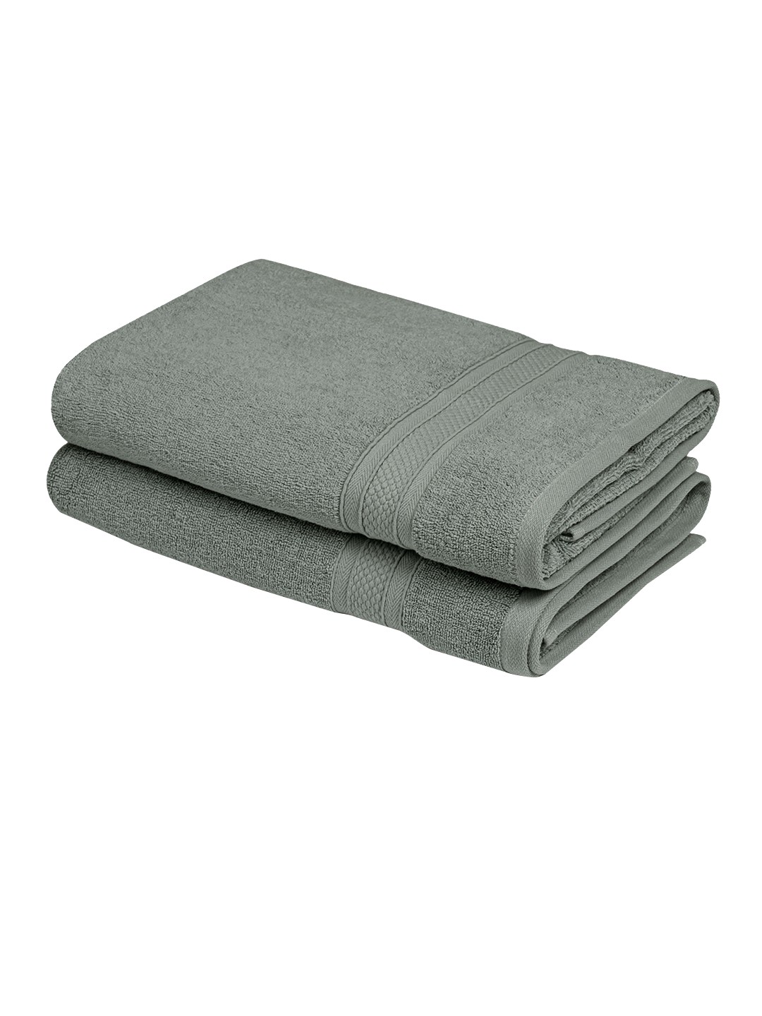 

HOMEMONDE Grey 2 Pieces 500 GSM Pure Cotton Bath Towel