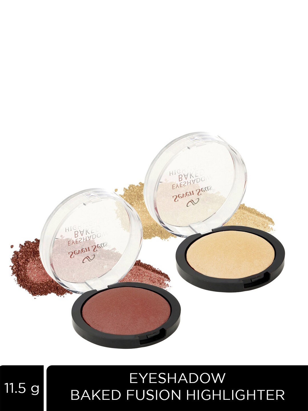 

Seven Seas Set Of 2 Baked Fusion Highlighter Eyeshadow - Ironstone 104 & Dairy Cream 105, Brown