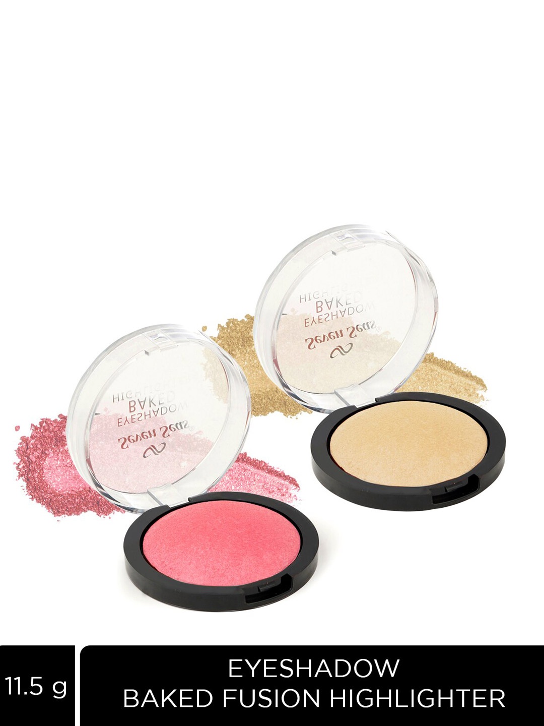 

Seven Seas Set Of 2 Baked Fusion Highlighter Eyeshadow - Soft Pink 101 & Dairy Cream 105