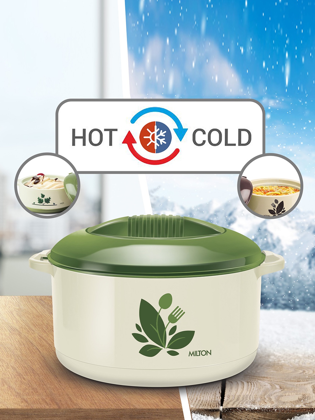 Milton Orchid 7500 Moss Green Inner Steel Casserole 6.71 L