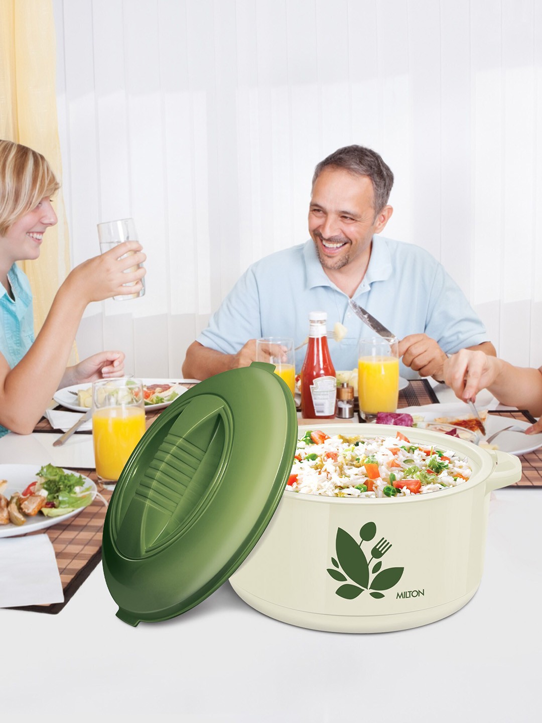 

Milton Orchid 10000 Moss Green Inner Steel Casserole 9.64 L
