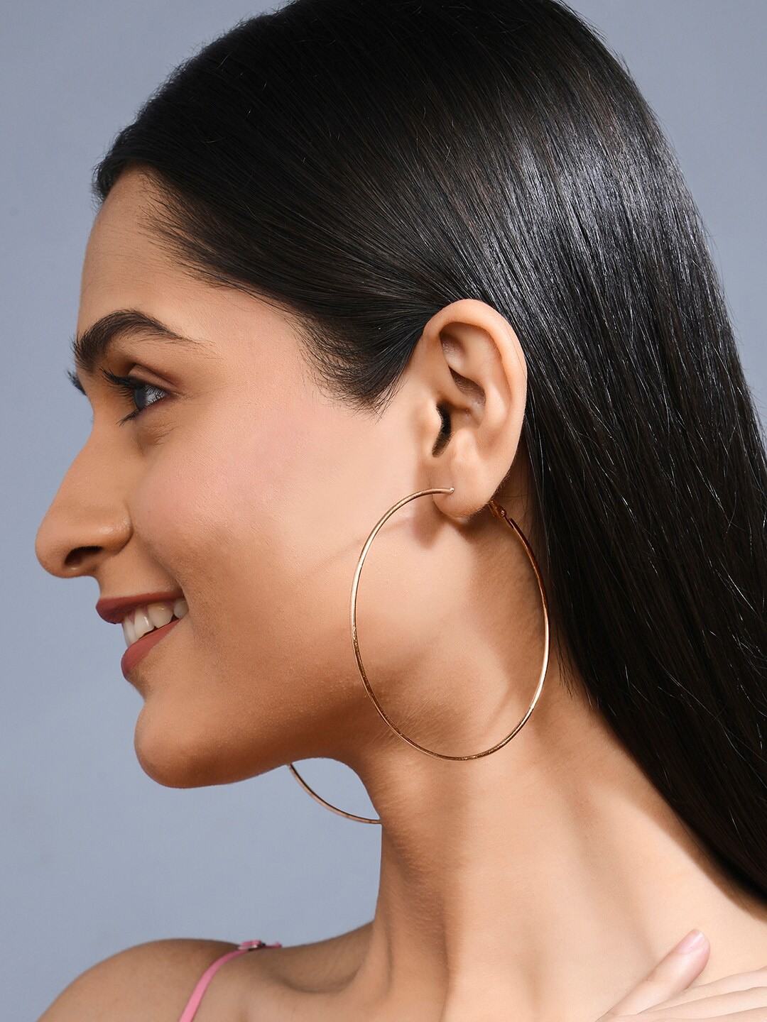 

ToniQ Gold-Plated Circular Hoop Earrings