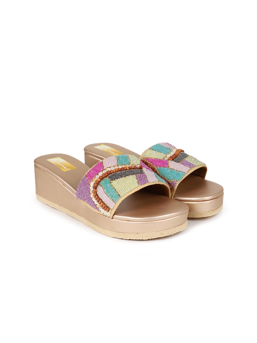 

The Desi Dulhan Embellished Flatform Heels, Lavender