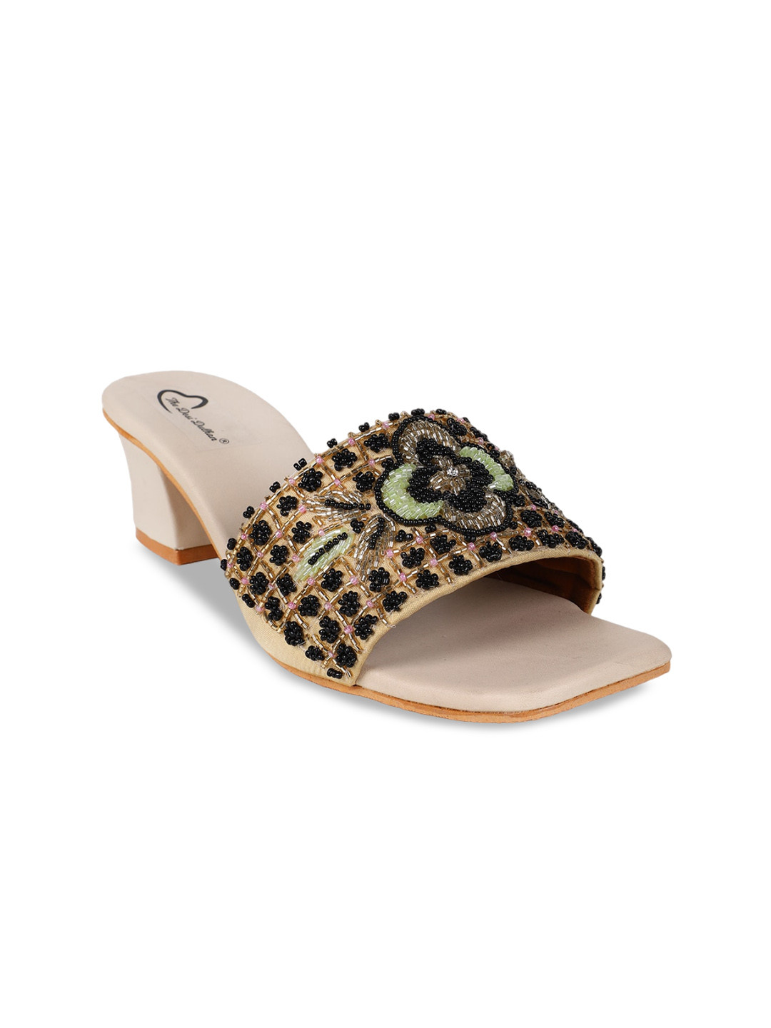 

The Desi Dulhan Embellished Block Heels, Black