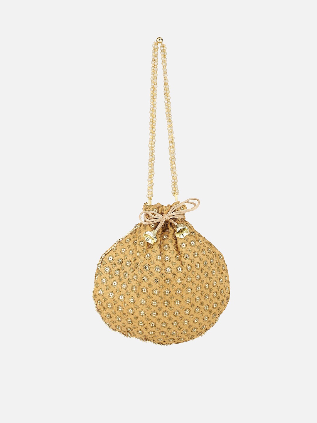 

Aditi Wasan Embroidered Potli Clutch, Gold