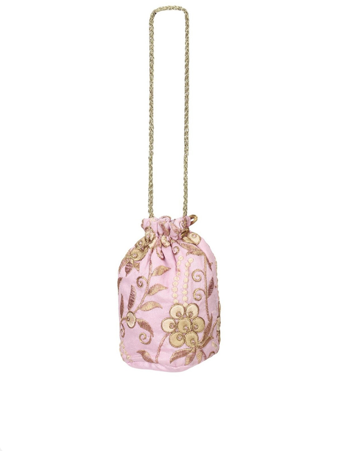 

Aditi Wasan Embroidered Potli Clutch, Pink