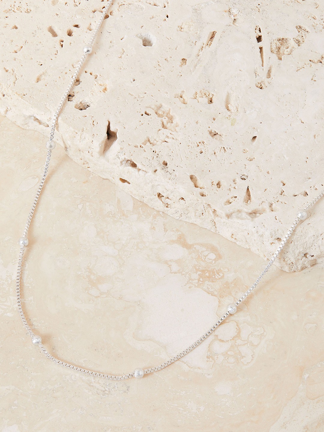 

Accessorize Women Silver-Toned Beaded Chain Necklace