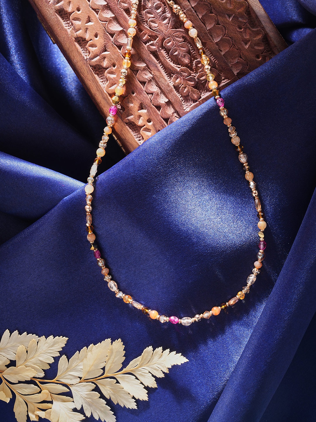 

Accessorize Women Beaded Necklace, Brown